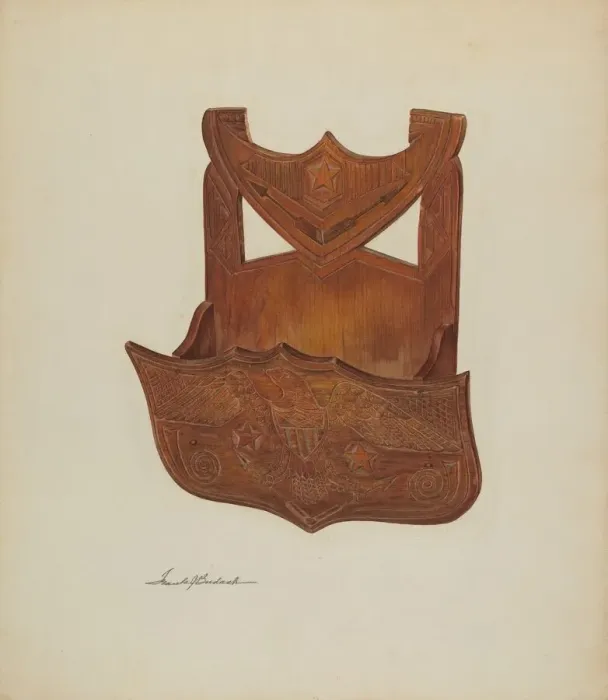 Framed Print : Hanging Comb Rack, c. 1939. Creator: Frank Budash Framed Print : Hanging Comb Rack, c. 1939. Creator: Frank Budash