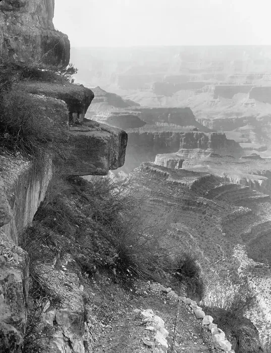 Framed Print : Hanging Rock, Grand View Trail, Grand Canyon, Ariz. c1906. Creator: Unknown Framed Print : Hanging Rock, Grand View Trail, Grand Canyon, Ariz. c1906. Creator: Unknown