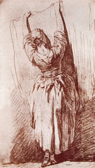 Framed Print : Hanging up the Washing, 1913. Artist: Jean-Simeon Chardin Framed Print : Hanging up the Washing, 1913. Artist: Jean-Simeon Chardin