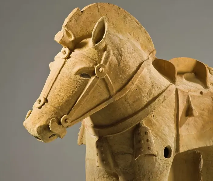 Framed Print : Haniwa Horse (image 2 of 3), 6th century AD. Creator: Unknown Framed Print : Haniwa Horse (image 2 of 3), 6th century AD. Creator: Unknown