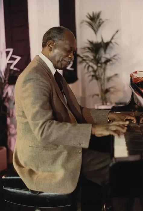 Framed Print : Hank Jones, Jazz Inn Party, Nordwijk, Netherlands, 1989. Creator: Brian Foskett Framed Print : Hank Jones, Jazz Inn Party, Nordwijk, Netherlands, 1989. Creator: Brian Foskett