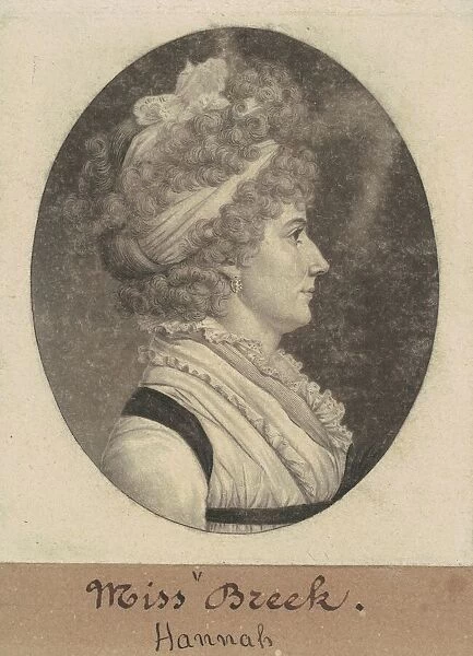 Hannah Breck, 1799. Creator: Charles Balthazar Julien Fevret de Saint-Memin