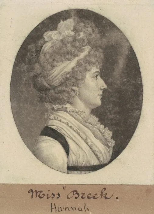 Framed Print : Hannah Breck, 1799. Creator: Charles Balthazar Julien Fevret de Saint-Memin Framed Print : Hannah Breck, 1799. Creator: Charles Balthazar Julien Fevret de Saint-Memin