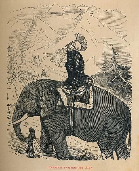 Hannibal crossing the Alps, 1852. Artist: John Leech