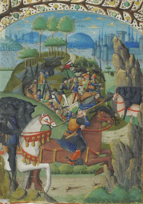 Framed Print : Hannibal defeated the Romans. From the Romuleon, c. 1480 Framed Print : Hannibal defeated the Romans. From the Romuleon, c. 1480
