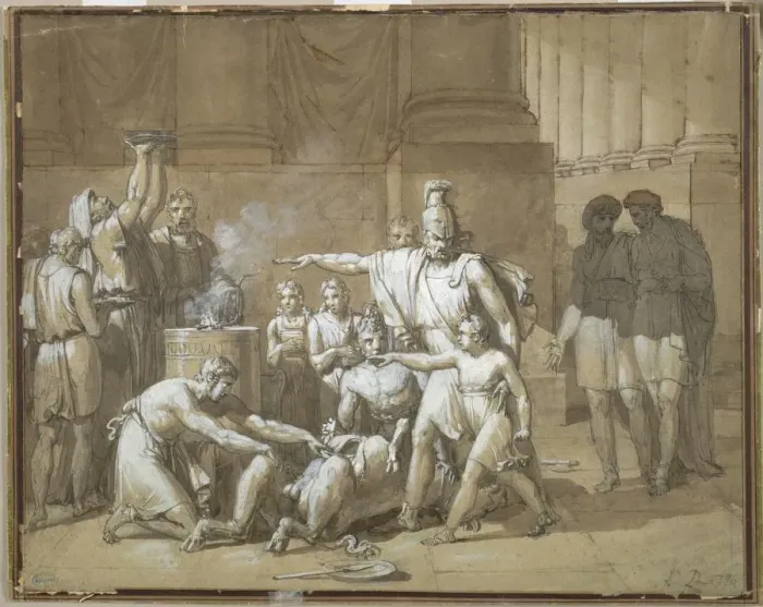 Framed Print : Hannibal Swearing Eternal Enmity toward Rome, c. 1808. Creator: Unknown Framed Print : Hannibal Swearing Eternal Enmity toward Rome, c. 1808. Creator: Unknown
