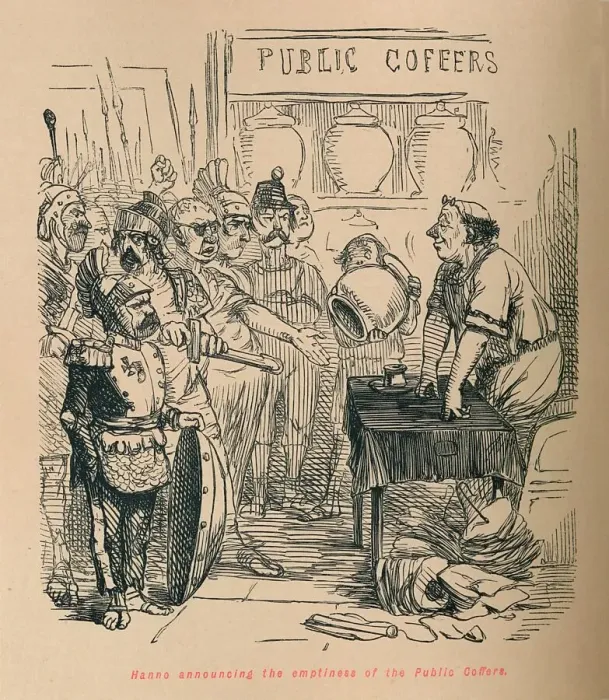 Framed Print : Hanno announcing the emptiness of the Public Coffers, 1852. Artist: John Leech Framed Print : Hanno announcing the emptiness of the Public Coffers, 1852. Artist: John Leech