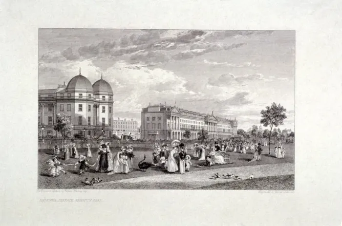 Framed Print : Hanover Terrace, Regents Park, London, 1827. Artist: William Harvey Framed Print : Hanover Terrace, Regents Park, London, 1827. Artist: William Harvey