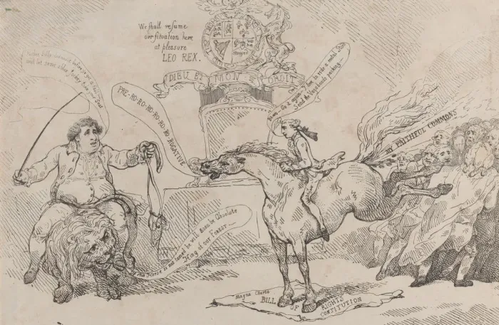 Framed Print : The Hanoverian Horse and British Lion, March 31, 1784. March 31, 1784 Framed Print : The Hanoverian Horse and British Lion, March 31, 1784. March 31, 1784