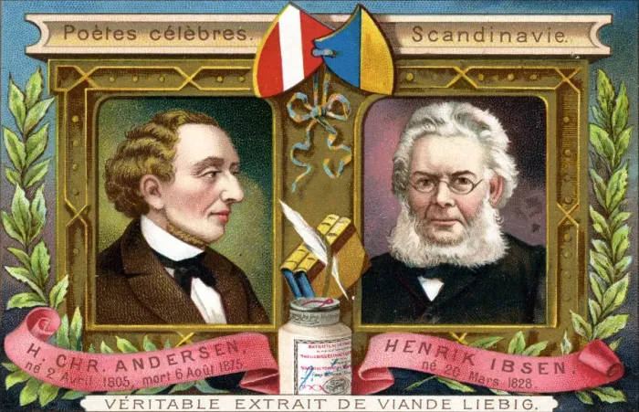 Framed Print : Hans Christian Anderson and Henrik Ibsen, c1900 Framed Print : Hans Christian Anderson and Henrik Ibsen, c1900