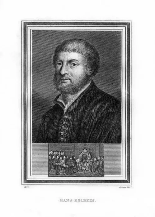 Framed Print : Hans Holbein the Younger, German Northern Renaissance painter, (1825). Artist: John Corner Framed Print : Hans Holbein the Younger, German Northern Renaissance painter, (1825). Artist: John Corner