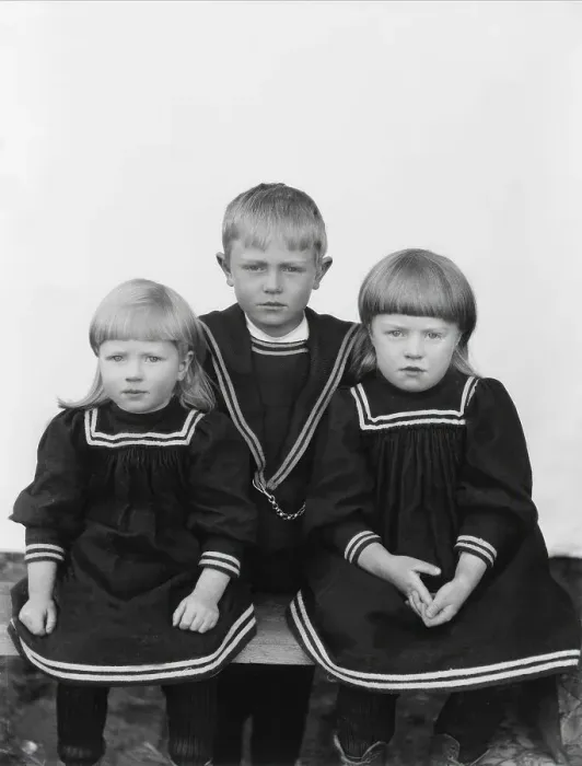 Framed Print : Hans Per Persson's children: son Paul (b.1892-05-06, died 1912), daughter Anna... 1898-1900. Creator: Hans Per Persson Framed Print : Hans Per Persson's children: son Paul (b.1892-05-06, died 1912), daughter Anna... 1898-1900. Creator: Hans Per Persson