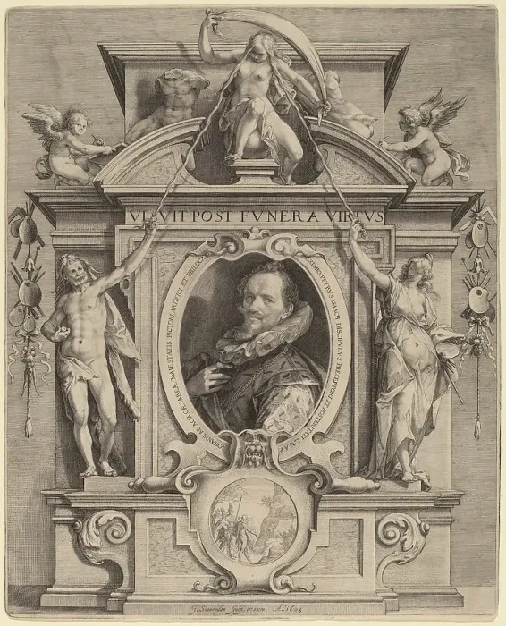 Framed Print : Hans van Aachen, 1601. Creator: Jan Saenredam Framed Print : Hans van Aachen, 1601. Creator: Jan Saenredam