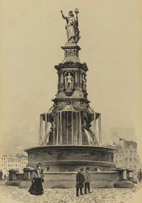 Framed Print : Hansa-Brunnen, 1893. Creator: Fritz Stoltenberg Framed Print : Hansa-Brunnen, 1893. Creator: Fritz Stoltenberg