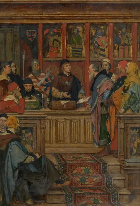Framed Print : The Hanseatic League receives its Charter, 1890. Creator: Albrecht De Vriendt Framed Print : The Hanseatic League receives its Charter, 1890. Creator: Albrecht De Vriendt