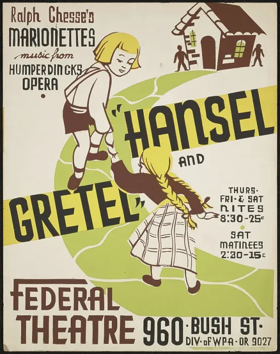 Framed Print : Hansel and Gretel, Portland, OR, 1938. Creator: Unknown Framed Print : Hansel and Gretel, Portland, OR, 1938. Creator: Unknown