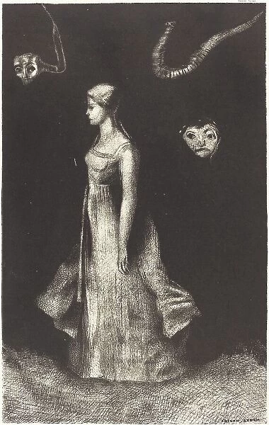 Hantise (Obsession), 1894. Creator: Odilon Redon