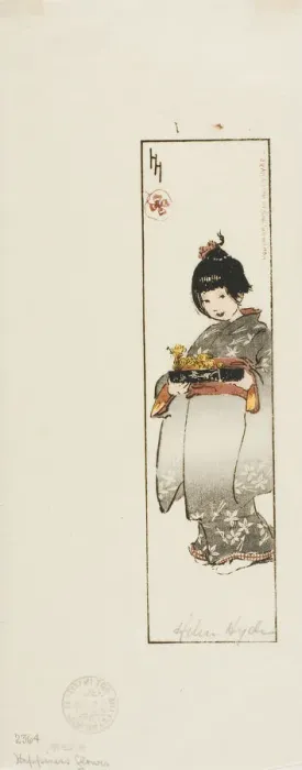 Framed Print : Happiness Flower, 1907. Creator: Helen Hyde Framed Print : Happiness Flower, 1907. Creator: Helen Hyde