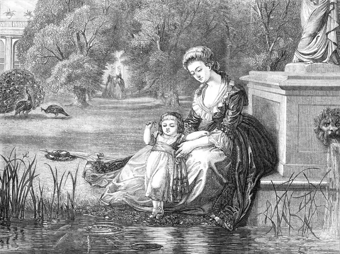 Framed Print : The Happy Days of Marie Antoinette, by P. R. Morris, 1870. Creator: Unknown Framed Print : The Happy Days of Marie Antoinette, by P. R. Morris, 1870. Creator: Unknown