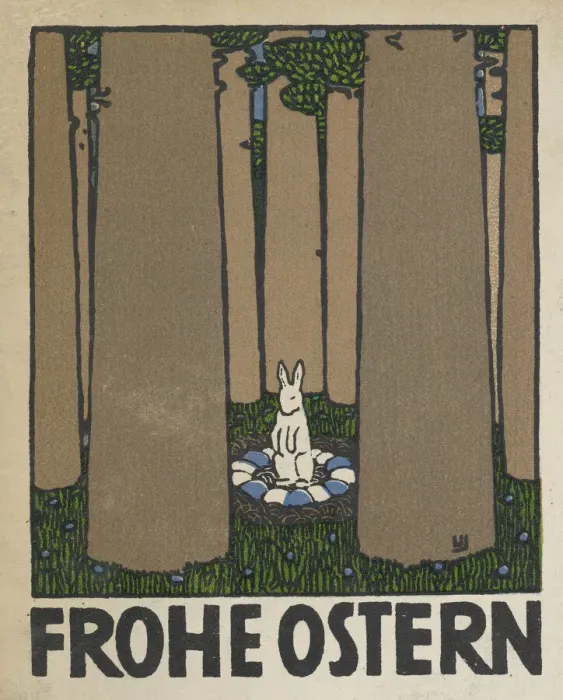 Framed Print : Happy Easter (Frohe Ostern), 1908. Creator: Urban Janke Framed Print : Happy Easter (Frohe Ostern), 1908. Creator: Urban Janke