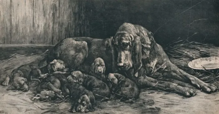 Framed Print : The Happy Mother, 1894, (1911). Artist: Herbert Thomas Dicksee Framed Print : The Happy Mother, 1894, (1911). Artist: Herbert Thomas Dicksee