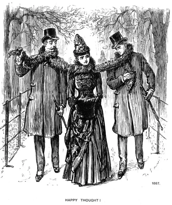 Framed Print : Happy Thought!, 1887 (1891). Artist: George du Maurier Framed Print : Happy Thought!, 1887 (1891). Artist: George du Maurier