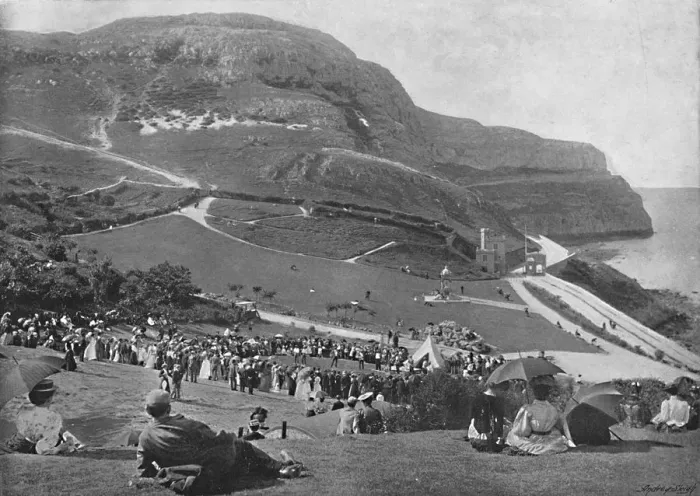 Framed Print : The Happy Valley and Great Ormes Head, Llandudno, c1896. Artist: I Slater Framed Print : The Happy Valley and Great Ormes Head, Llandudno, c1896. Artist: I Slater