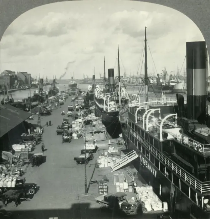 Framed Print : The Harbor of Copenhagen, Metropolis of Denmark, c1930s. Creator: Unknown Framed Print : The Harbor of Copenhagen, Metropolis of Denmark, c1930s. Creator: Unknown