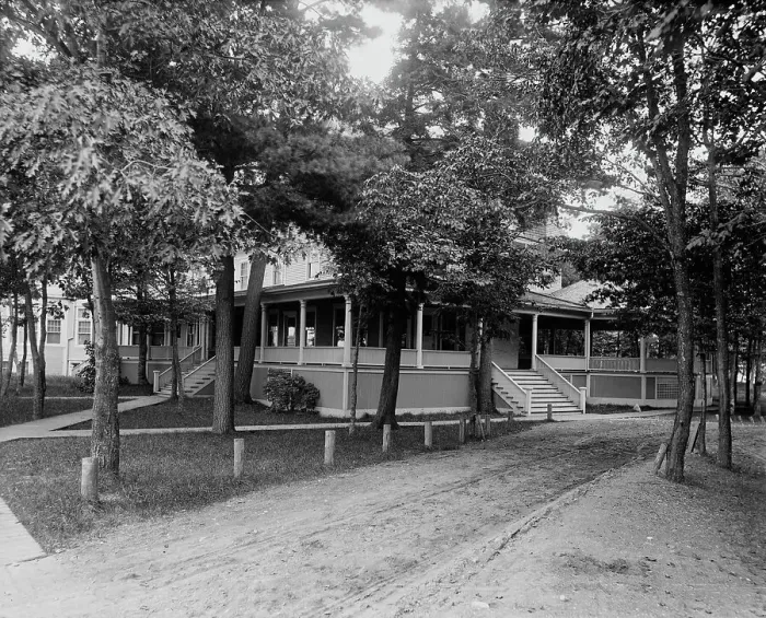 Framed Print : Harbor Point Club, Harbor Point, Mich. between 1890 and 1901. Creator: Unknown Framed Print : Harbor Point Club, Harbor Point, Mich. between 1890 and 1901. Creator: Unknown