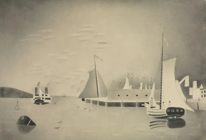Framed Print : Harbor Scene, 1850s or 60s. Creator: Mary Altha Nims (American, 1817-1907) Framed Print : Harbor Scene, 1850s or 60s. Creator: Mary Altha Nims (American, 1817-1907)