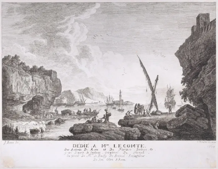 Framed Print : Harbor Scene, ca. 1764. Creator: Franz Edmund Weirotter Framed Print : Harbor Scene, ca. 1764. Creator: Franz Edmund Weirotter