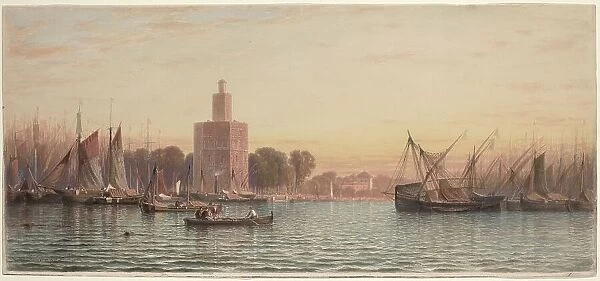 The Harbor of Seville, 1867. Creator: Samuel Colman
