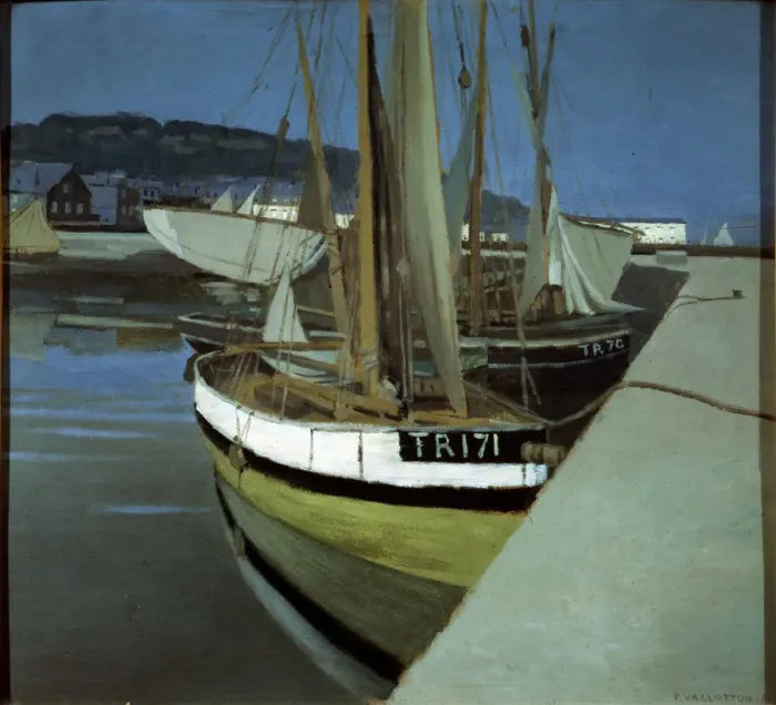 Framed Print : The Harbour, 1901. Artist: Felix Edouard Vallotton Framed Print : The Harbour, 1901. Artist: Felix Edouard Vallotton