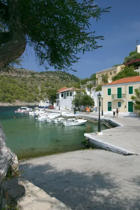 Framed Print : Harbour, Assos, Kefalonia, Greece Framed Print : Harbour, Assos, Kefalonia, Greece
