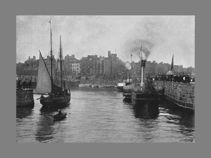 Framed Print : The Harbour, Bridlington Quay, c1900. Artist: JW Shores Framed Print : The Harbour, Bridlington Quay, c1900. Artist: JW Shores