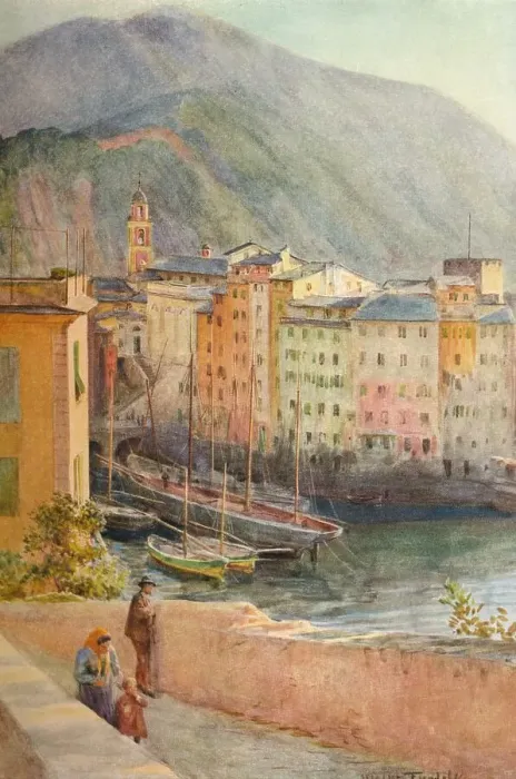 Framed Print : The Harbour at Camogli, c1910, (1912). Artist: Walter Frederick Roofe Tyndale Framed Print : The Harbour at Camogli, c1910, (1912). Artist: Walter Frederick Roofe Tyndale