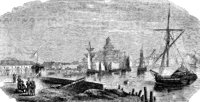 Framed Print : The Harbour of Helsingfors, 1854. Creator: Unknown Framed Print : The Harbour of Helsingfors, 1854. Creator: Unknown