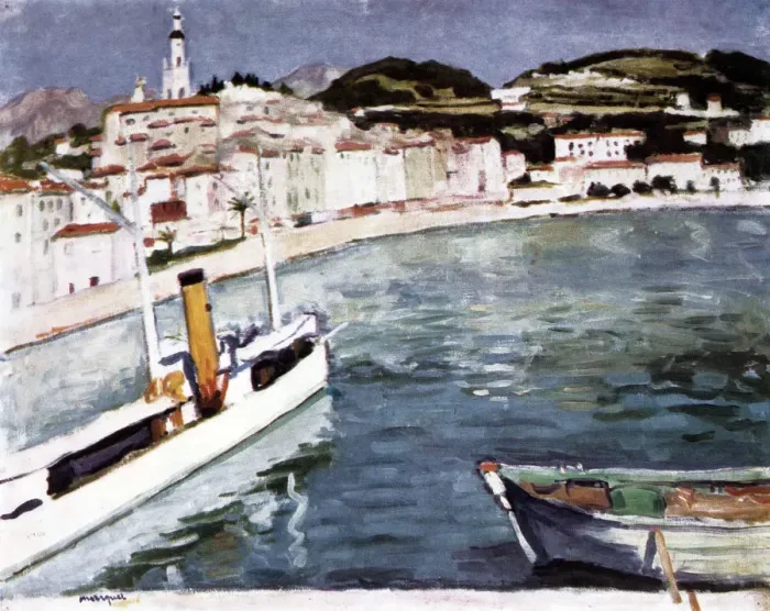 Framed Print : Harbour at Menton, 1905. Artist: Albert Marquet Framed Print : Harbour at Menton, 1905. Artist: Albert Marquet