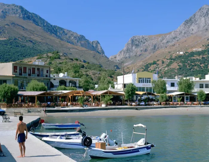 Framed Print : Harbour, Plakias, Crete, Greece Framed Print : Harbour, Plakias, Crete, Greece