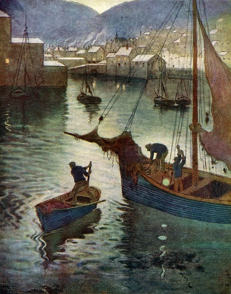 The Harbour, Polperro, Cornwall, 1924-1926. Artist: Edward Frederick Ertz