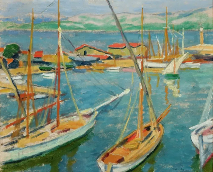 Framed Print : Harbour at Saint-Tropez, 1909. Creator: Jozef Pankiewicz Framed Print : Harbour at Saint-Tropez, 1909. Creator: Jozef Pankiewicz