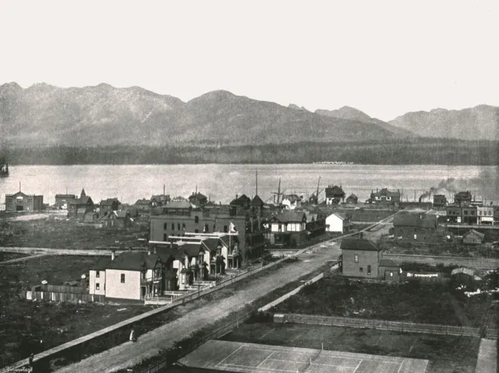 Framed Print : The harbour, Vancouver, Canada, 1895. Creator: William Notman & Son Framed Print : The harbour, Vancouver, Canada, 1895. Creator: William Notman & Son