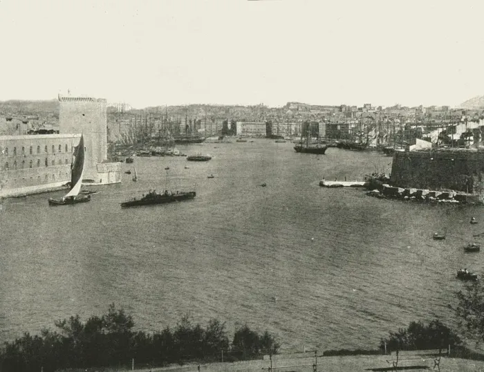 Framed Print : Harbour view, Marseilles, France, 1895. Creator: Unknown Framed Print : Harbour view, Marseilles, France, 1895. Creator: Unknown