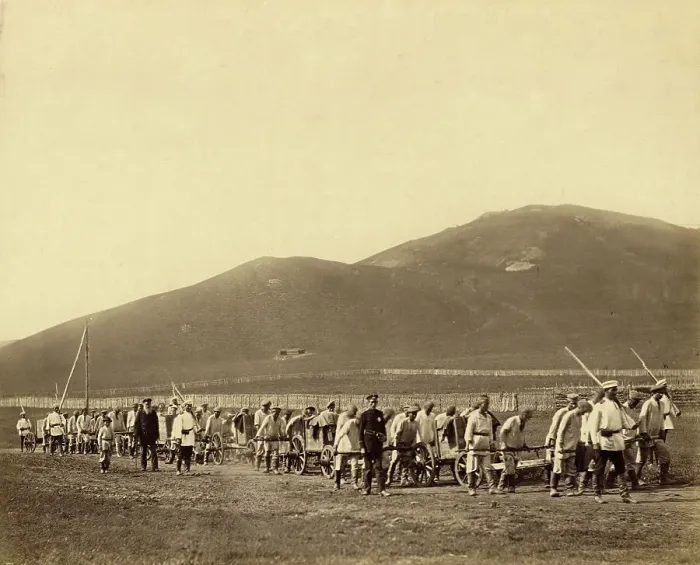 Framed Print : Hard Labor Convicts Hauling Construction Materials to Worksites in Gornyi Zerentui, 1891. Creator: Aleksei Kuznetsov Framed Print : Hard Labor Convicts Hauling Construction Materials to Worksites in Gornyi Zerentui, 1891. Creator: Aleksei Kuznetsov