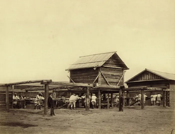 Framed Print : Hard Labor Convicts Working at the Gornyi Zerentui Flour Mill, 1891. Creator: Aleksei Kuznetsov Framed Print : Hard Labor Convicts Working at the Gornyi Zerentui Flour Mill, 1891. Creator: Aleksei Kuznetsov