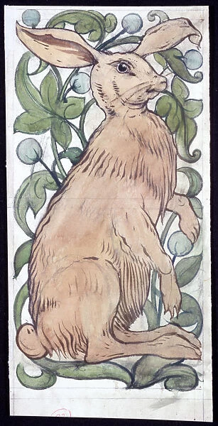 Hare, c1859-1917. Artist: William de Morgan