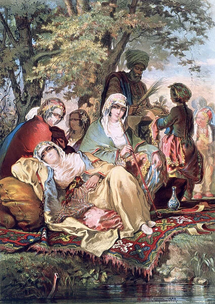 Hareem, 1857. Artist: Amadeo Preziosi