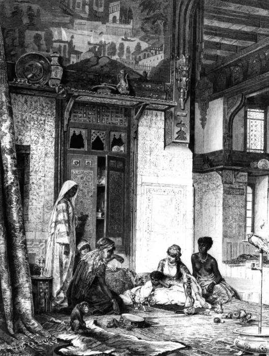 Framed Print : Harem in a Caliph Mansion, 1880