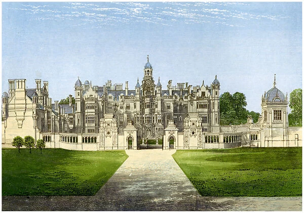 Harlaxton Manor, Lincolnshire, home of the Gregory family, c1880
