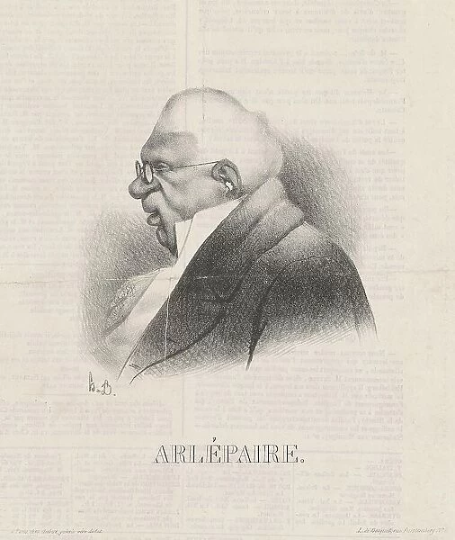 Harlé Père, en buste, 19th century. Creator: Honore Daumier